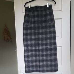 The Limited Gray Plaid Pencil Skirt